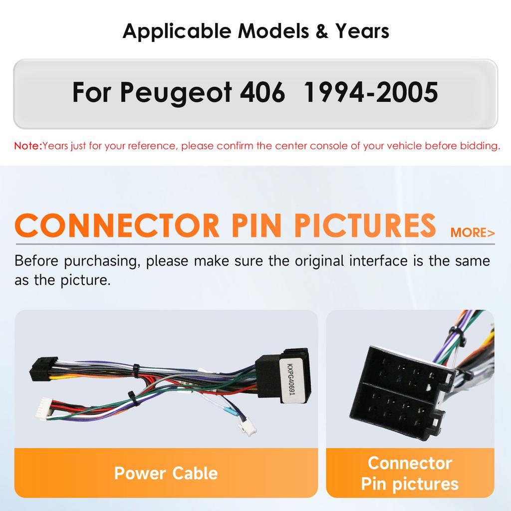 Hizpo 8Core Qualcomm Snapdragon 360° Cam Carplay Android Car Radio for Peugeot 406 1994-2005 GPS FM 2din Autoradio Car Multimedia AI Voice Bluetooth