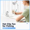 Type-C Charge Hat Clip Fan 3 Speeds Rechargeable Mini Desk Fan New Handheld Fan  Outdoor Use