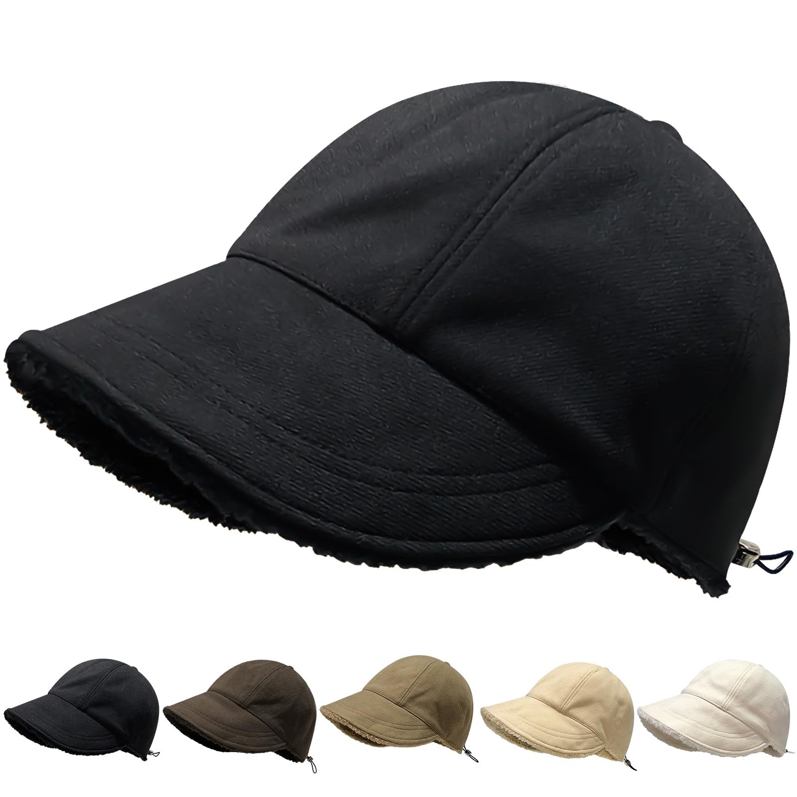 

Winter Hat Brim for Small Thick Brushed Cap Fluffy Lightweight Adjustable Size Prevents It from Falling Off for Outdoors [YUMISS] Women s [Wide