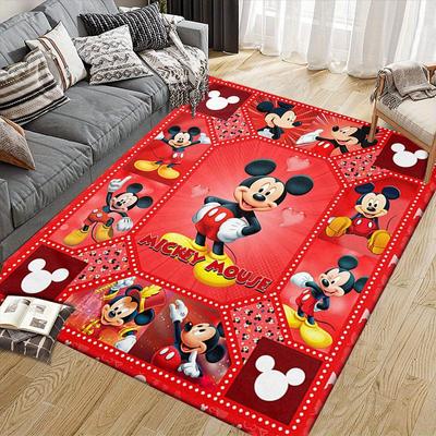 1 Stück Disney Cartoon-Figuren Muster Teppich Läufer Rutschfester Teppich Handwaschbar Fußmatte Geeignet für Wohnzimmer Schlafzimmer Heimdekoration