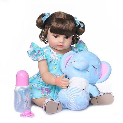 55CM 48cm High Quality Reborn Toddler Princess Girl Doll Withfeeding Bottle Adorable Lifelike Baby Doll Reborn Play Handmade House Birthday New Year