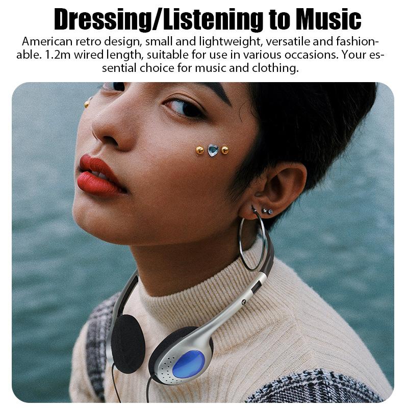 Fashion Vintage Retro Classic Headset 80s for Sony Panasonic CD MD Walkman MP3 Shooting Pose Model Headphone for Xiaomi Samsung