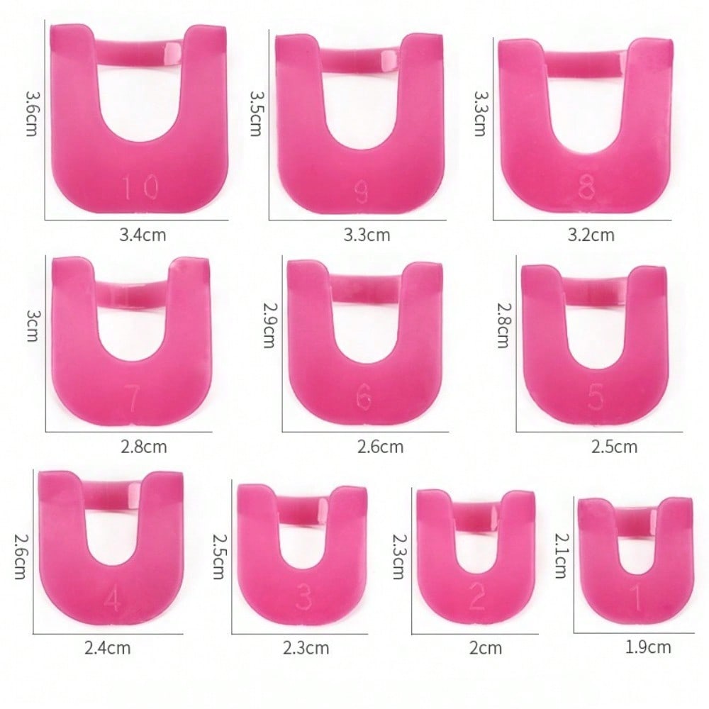 26pcs 10 Sizes U Curve Shape Nail Protector, Nail Polish Spill Proof Protector Tools, Nail Art Tools