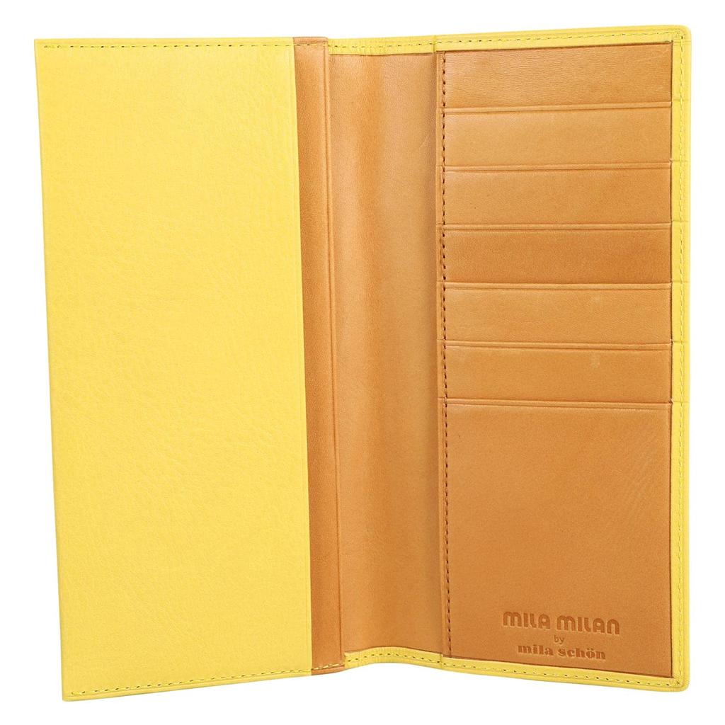 Miramilan Men's Long Wallet, Yellow, One Size