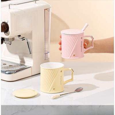 Becher im schlichten nordischen Stil, hochwertige Keramiktasse, Kaffeetasse für Zuhause/Büro, Geschenk, Wasserbecher, personalisierte Tasse