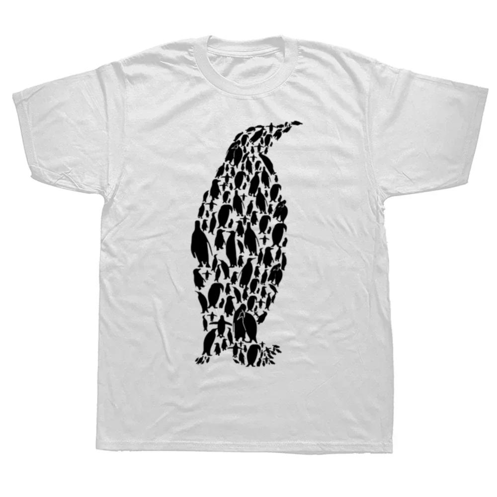 I Did the Math the Answer Is Penguin Funny Penguin Lover Graphics Men's T Shirt Fashion Casual Oversized Short Sleeve T-shirts