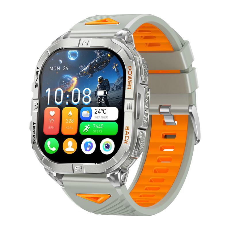 K72 Smart Watch 2.13inch Amoled GPS Positioning Flashlight BT Calling Health Monitor Outdoor Sports Fitness Smartwatch