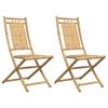 VidaXL Folding Garden Chairs Set of 2 46x66x99 Cm Bamboo, Folding Chair, Outdoor Furniture, Dining Chair, Furniture 368037