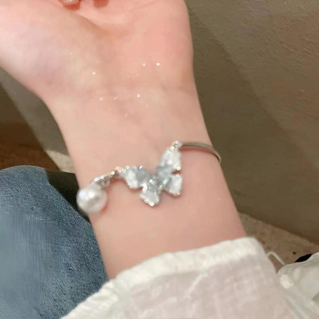 Starry Sophisticated Night Zirconia Bracelet For Women Elegant Copperplated Geometric Hand Jewelry