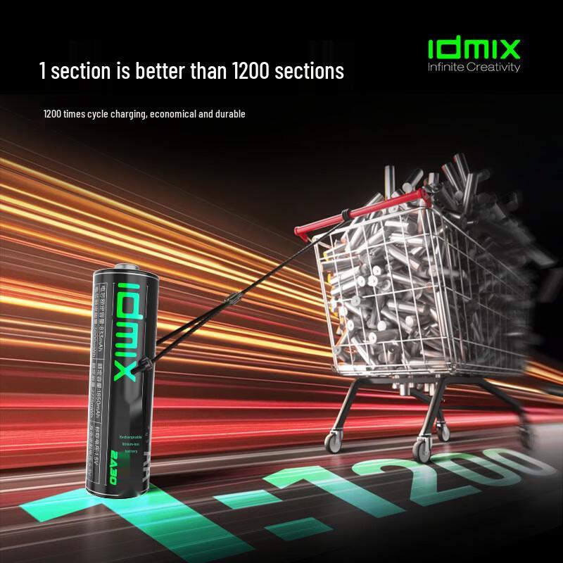 IDMIX 2A08 Pro Fast Charging Lithium-ion AA/AAA Battery Charger Set