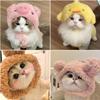 Kitten Hat Pet Plush Head Cover British Shorthair Cute Cat Small Dog Photo Headwear Costume Accessory