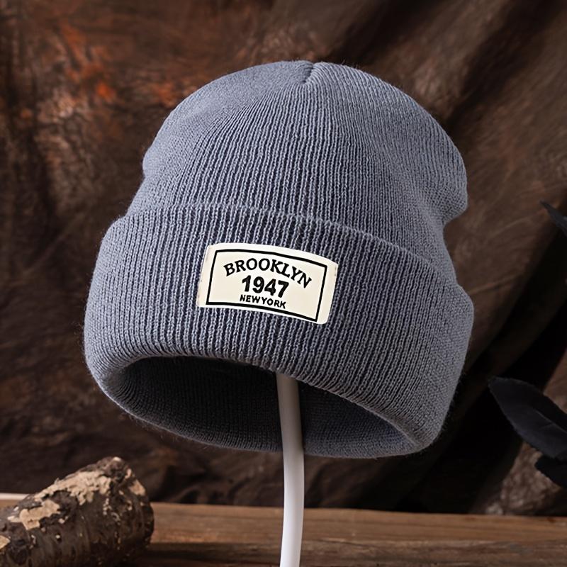 

1947 Вязаная шапка-бини Унисекс Уличная Лыжная Шапка-пуловер Модная Эластичная Вязаная Шапка Трендовая серый