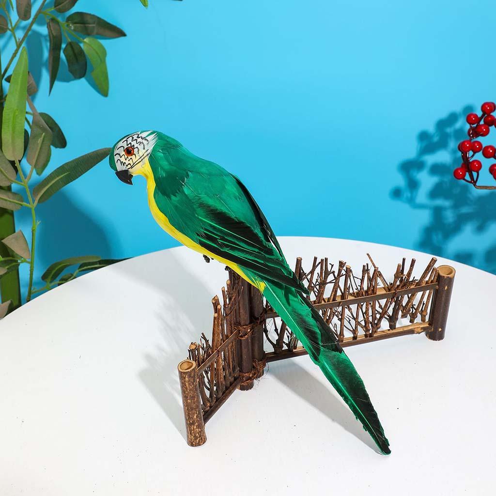 Vivid Macaw Parrot Ornament Imitation Animals Outdoor Garden Tree Home Decor