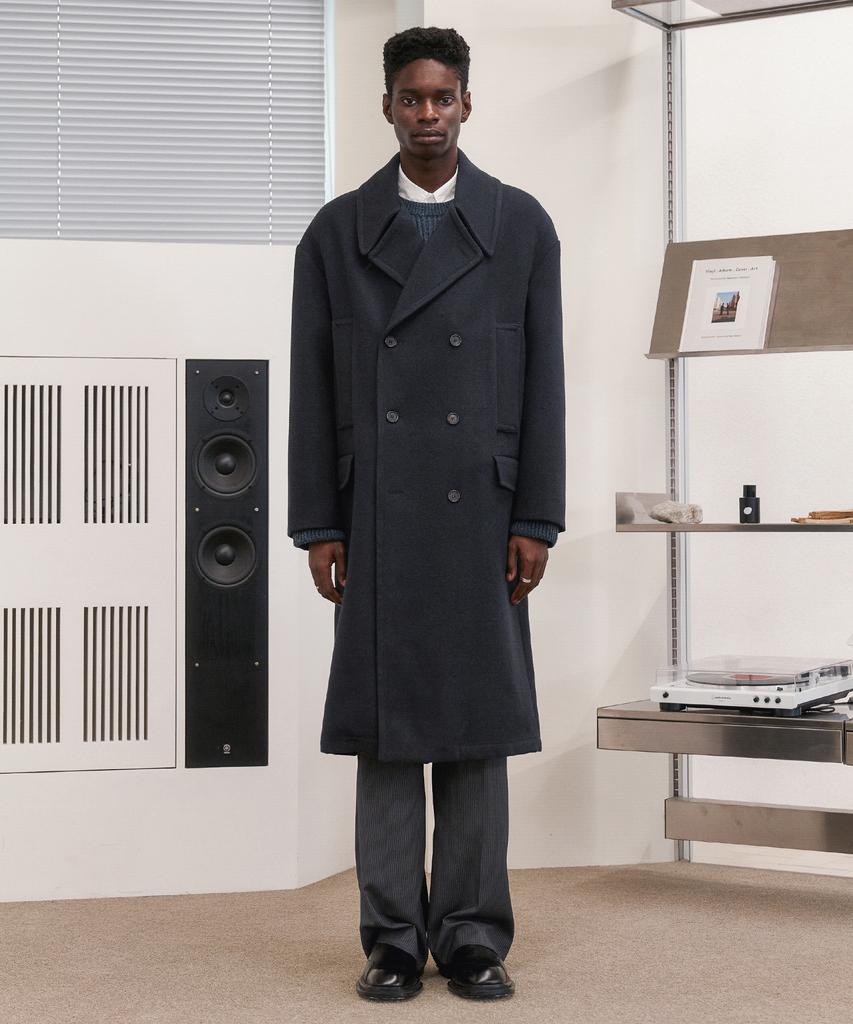 Trip Le Sens Back-Point Double Wool Coat_Navy