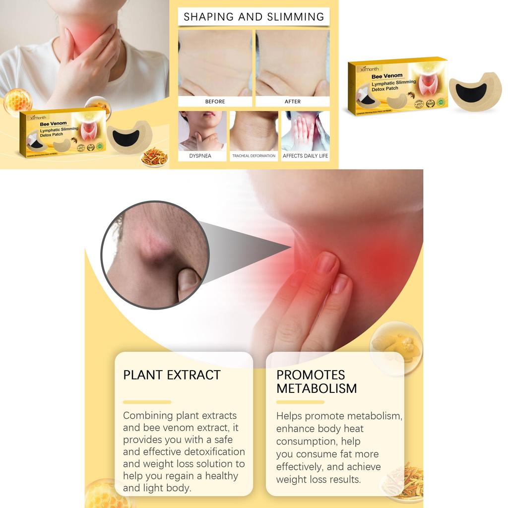 Ximonth Bee Venom Lymphatic Body Patches For Slimming And Firming 20 Pieces Pack