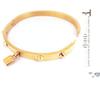 European & American Style Stainless Steel Women's Bracelet with Welded Lock Ornaments