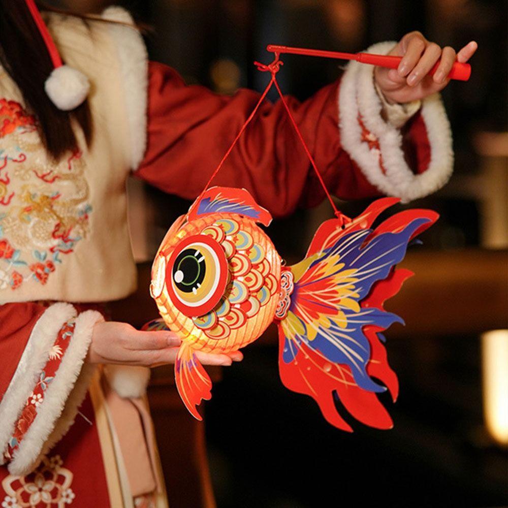 

Glowing Goldfish Lantern Goldfish Chinese Glowing Lantern Photography Props красный