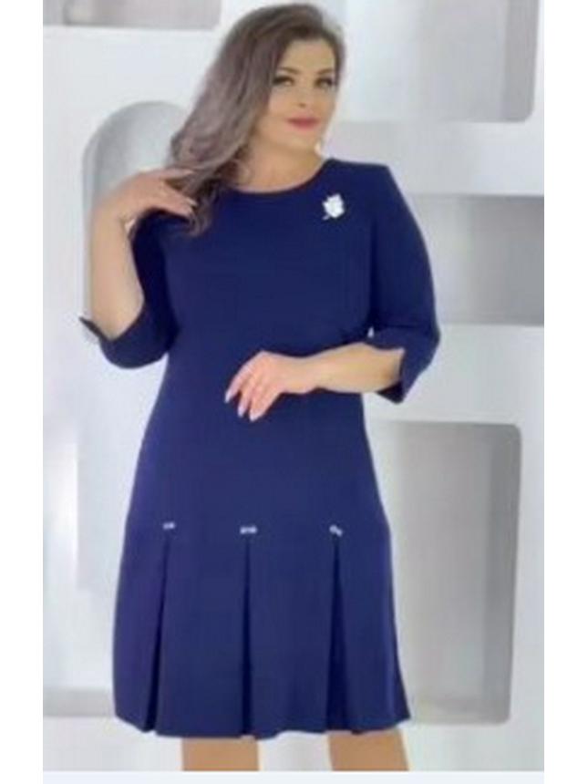 2024 Casual Solid Color Round Neck Long Sleeve Knee-Length Midi Dress for Europe and America
