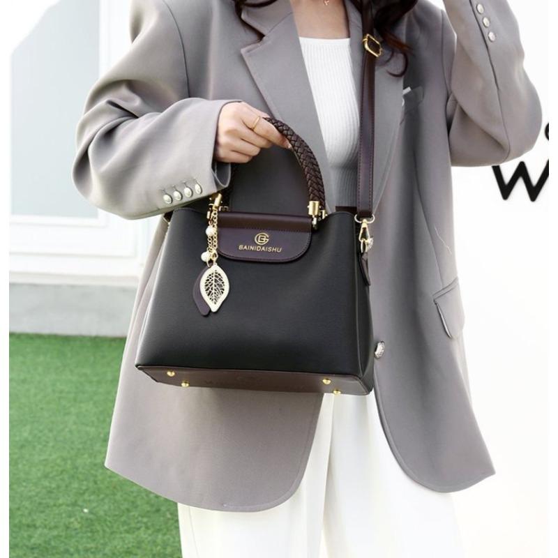 Elegante bolso tipo cartera con cremallera, moderno bolso de mano de gran capacidad para el trabajo, moderno bolso de mano con doble asa