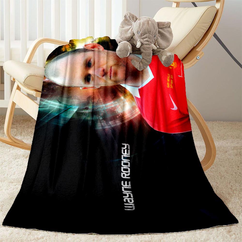 Soccer Player Action Blanket Soft & Cozy Suitable for Office Chair Office Seaside for All Occasions Modern Style Best Holiday Gift for Friends Family