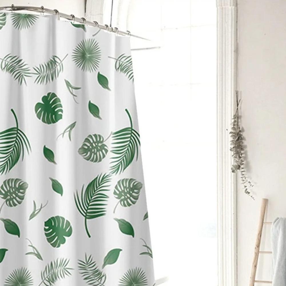 With Hooks Bathroom Curtain Waterproof Bathtub Partition Curtain Creative Window Tulle  Bathroom