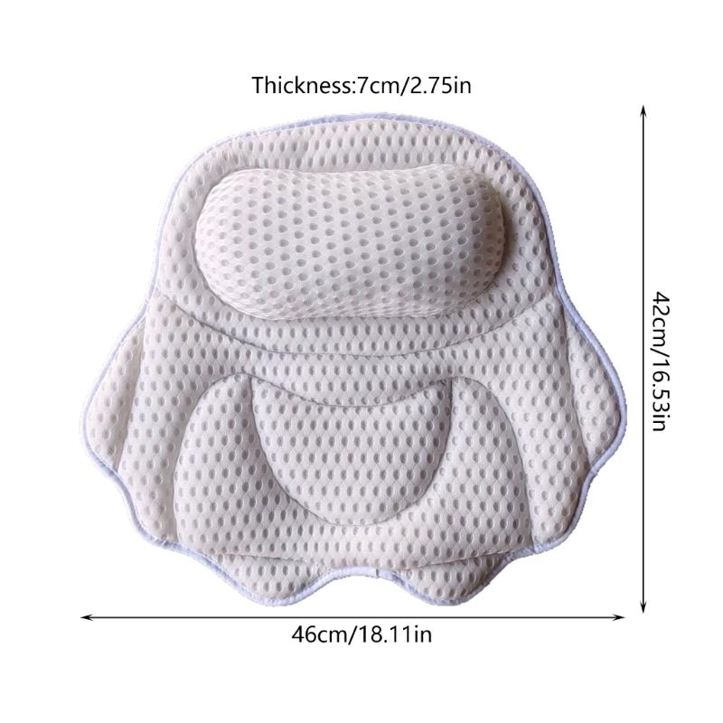 NonSlip Bathtub Pillow 6Suction Cups For Stability Safety During Bath Time Butterfly Design For Enhanced Comfort