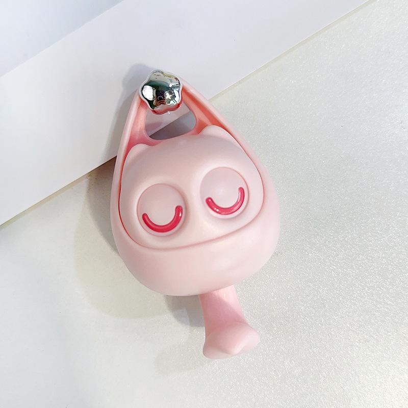 Household Creative Cat Hooks Will Blinking Eyes Cute Sundry Storage Hangers Girl Heart Macaron Strong Sticky Hooks