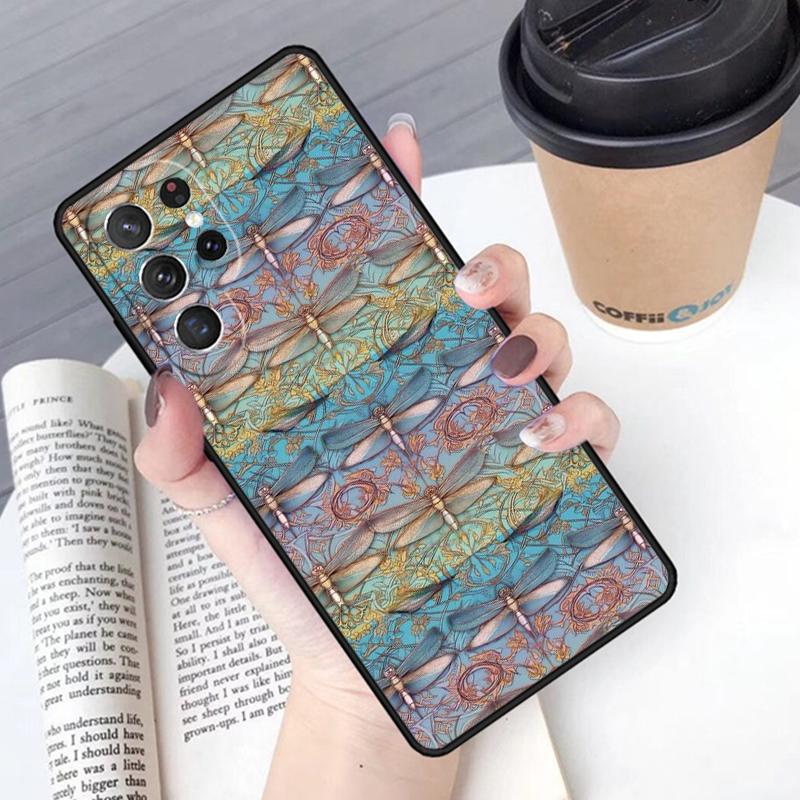 Dragonfly Pattern phone case Cover For Samsung Galaxy S24 S25 Ultra S21 S22 Ultra S10E Note 10 Plus Note 20 FE S23
