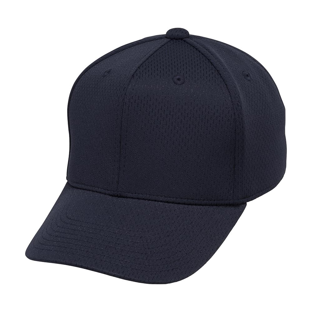 Mizuno Navy Baseball/Softball Cap, All-Mesh, Hexagonal, 12JWBB03,