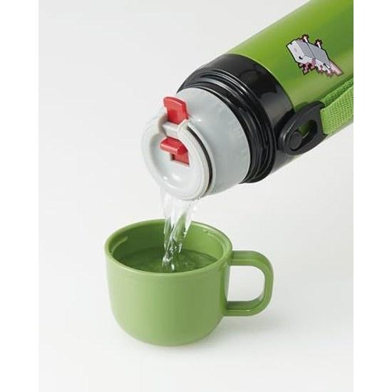 Skater Water Bottle Children 2WAY Direct Drinking 470ml Cup 430ml Minecraft Boys Stainless Steel Thermal Insulation Lightweight Sports Kids Child Jug