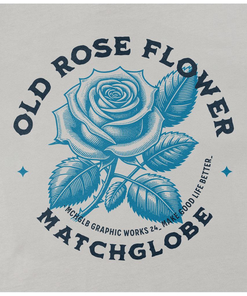MATCHGLOBE Rose Circle Crop Top (Beige)