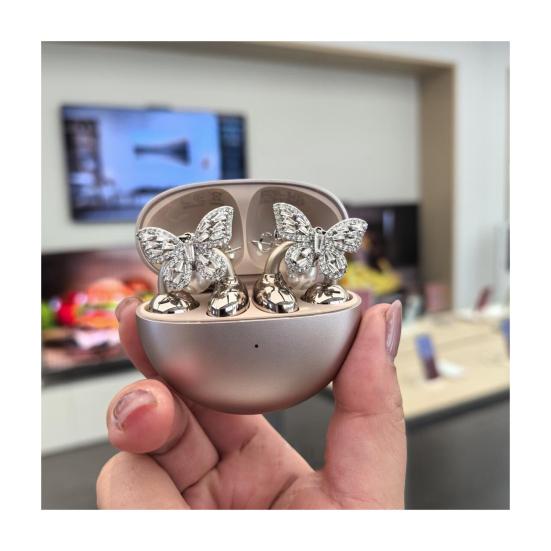 Rhinestone for Clip on Earbuds Open Ear Decorative Zirconia Earphone Accessories Removeable DIY Decoration