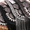 1 Stück Metallquaste Epaulette Retro Gliederkette Blazer Epaulette Punk Schulterepaulette für Herren Damen Jacken Uniformen Party Kostüm Zubehör