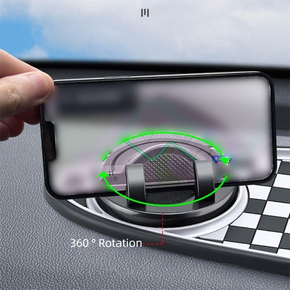 Stable Car Dashboard Phone Holder 360-Degree Rotation Auto Phone Stand  Keys