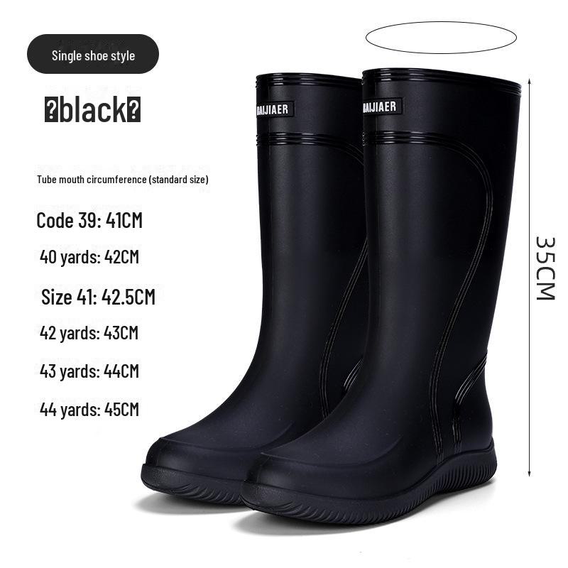 

Мужские резиновые сапоги премиум-класса: Водонепроницаемые, нескользящие, высокие, с затягивающимся шнурком, подходят для работы и рыбалки. 41
