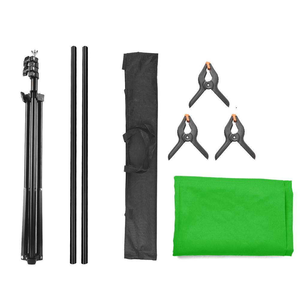 Photography Backdrop Set Lightweight Multifunctional Professional Green Photo Background Cloth with Stand