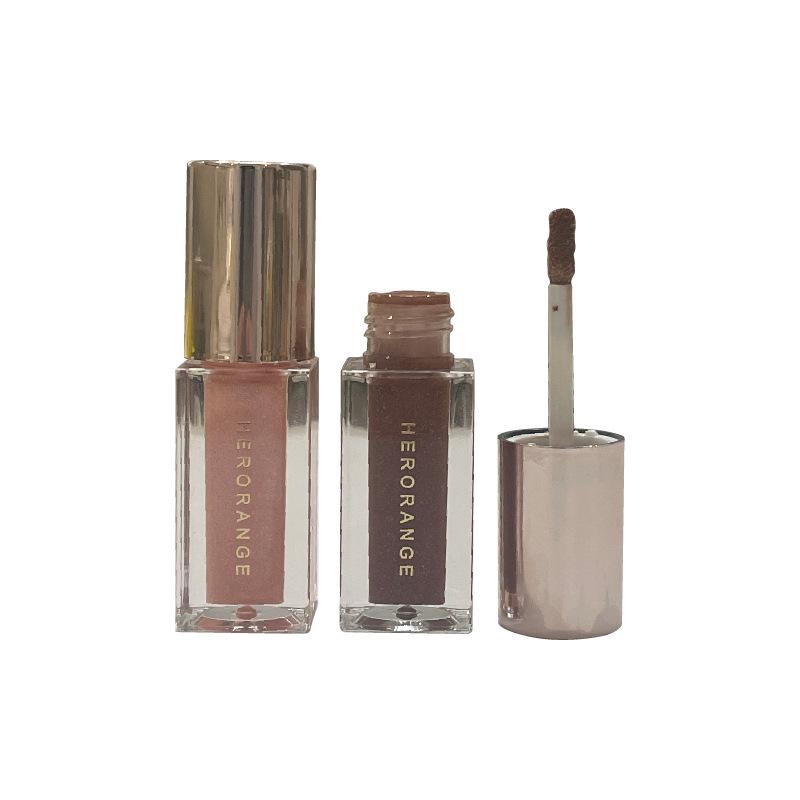 HERORANGE Shimmering Star Mirror Lip Glaze - Pearlescent Gloss for Plump Lips with Fine Glitter