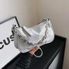 Silver Chain Underarm Bag Female 2025 Spring and Autumn New Foreign Style Versatile Single Shoulder Messenger Bag Female