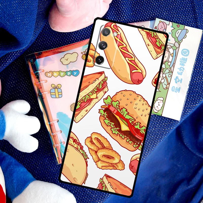 Gourmet Burger Case For Samsung Galaxy S26 Ultra S25 S24 S23 S21 S22 Ultra S10 S20 Plus S25 FE Cover Funda