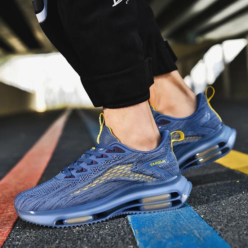 Fashion Sneakers Men New Fashionable Thick Soled Anti Slip Shock-absorbing Running Casual Sneakers Summer Mesh Shoes Zapatillas Hombre