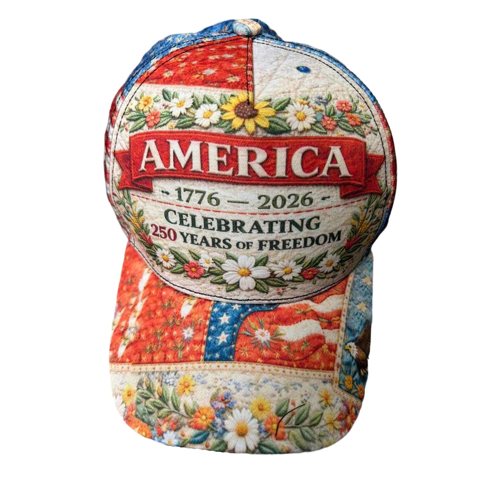 

Men s And Women s American Anniversary Commemorative Digital Print Baseball Cap For Adults With Retro Elements One Size
