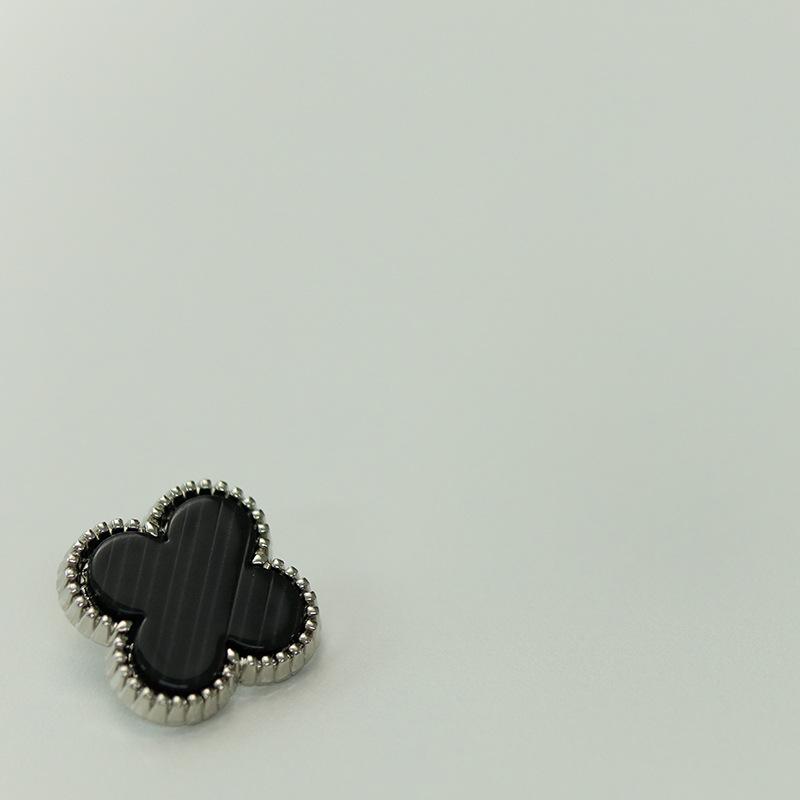 10pcs Xiaoxiang Cold Wind Imitation Shellfish Four-Leaf Clover Metal Button Sweater Jacket Double-Sided Wool Tweed Women'S Decorative Buttons