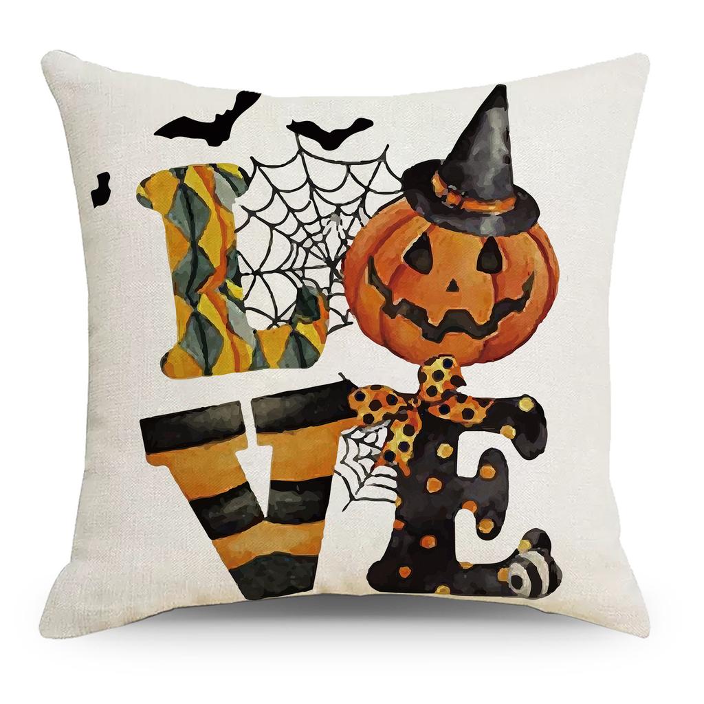 New Halloween Day of The Dead Pillowcase Cartoon Pumpkin Home Sofa Pillowcase