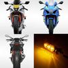 2pcs Motorcycle LED Turn Signal Lights 8mm Mini Amber Flashing Light Blinker Turn Signal Lamp 12V Moto Indicator Accessories