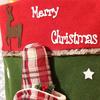 Christmas Table and Chair Cover Cartoon Santa Claus Snowman Red Green Three-dimensional Figurine Chair Cover Home Decoration