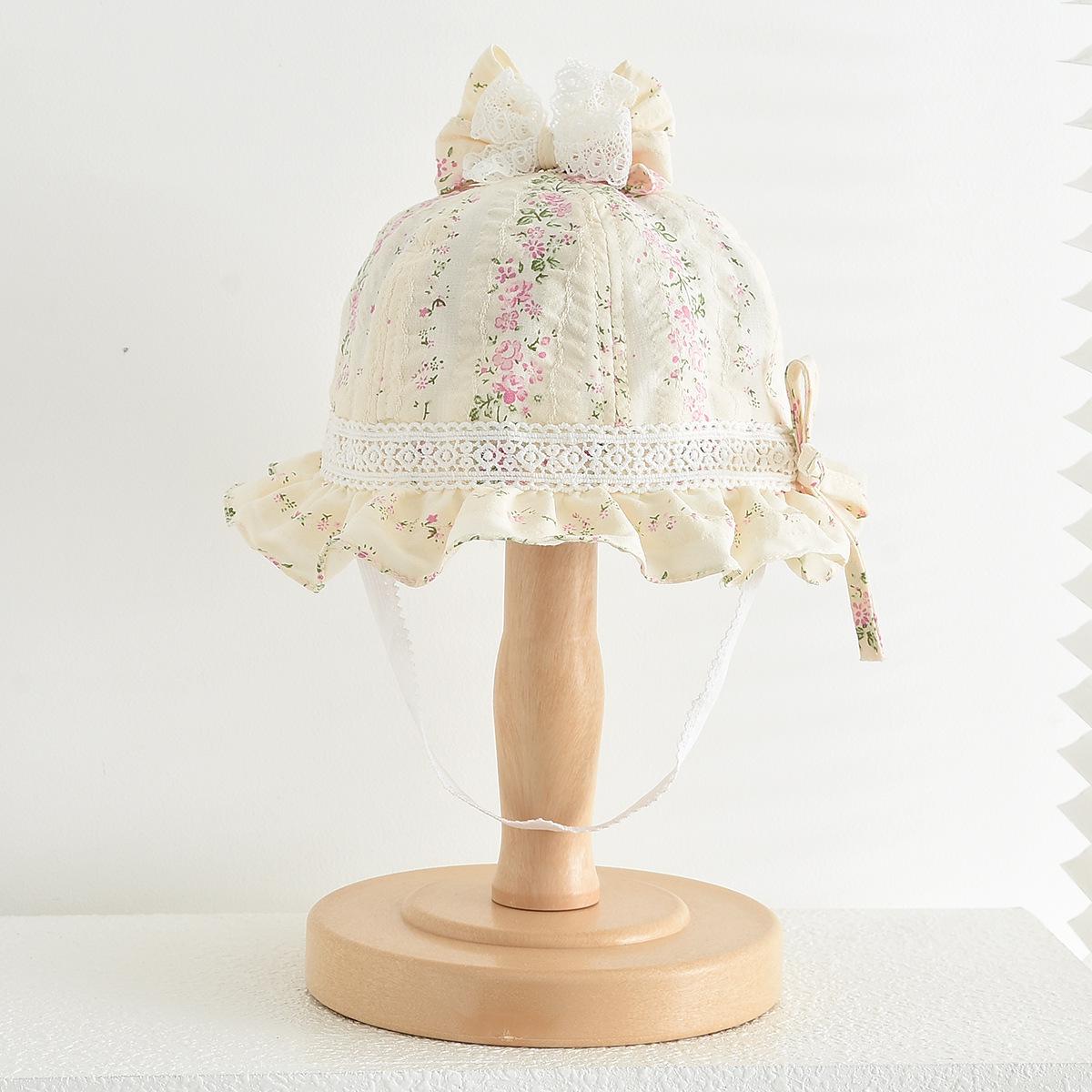 

Children s Floral Wide-Brim Bucket Hat - Spring/Autumn Korean Style, Sun Protection for Toddlers Hat Circumference 44-46 cm розовый/цветочный
