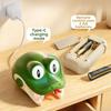 Eyes Rotate Electric Snake Toy Two Speed Modes Magnetic Food Collecting  Segmented Body