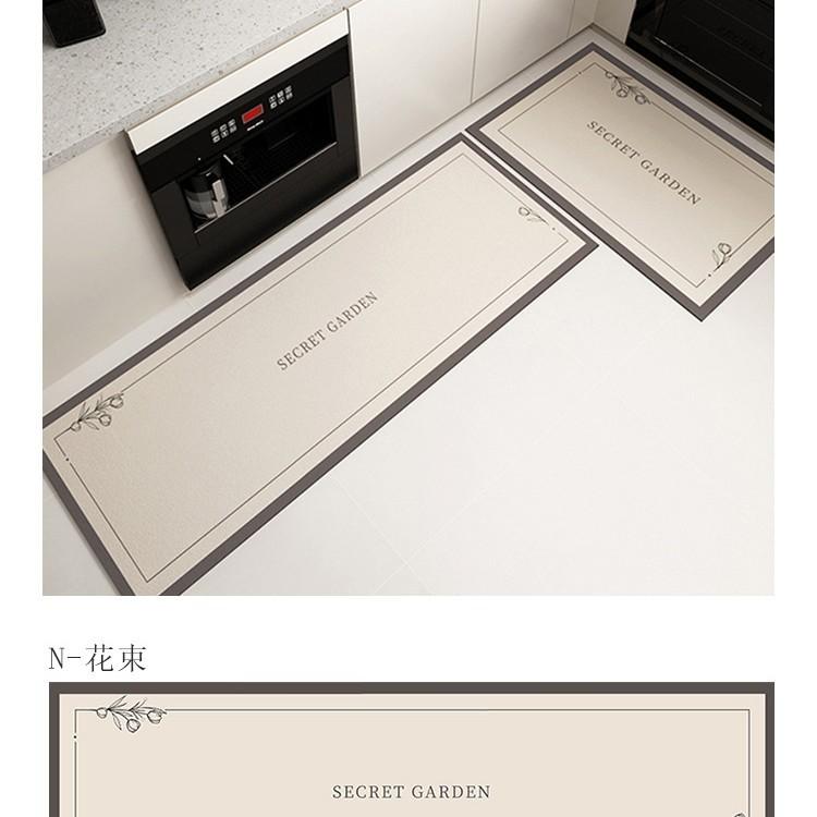 Kitchen Floor Mat Absorbent  Dirty  Oilproof Diatom Mud Household Printing Easy   Take Care of Bathroom Floor Mat Environmental Protection and Nonslip
