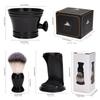 Men's Shaving Set: Large Plastic Bowl with Brush for Beard Cleaning.