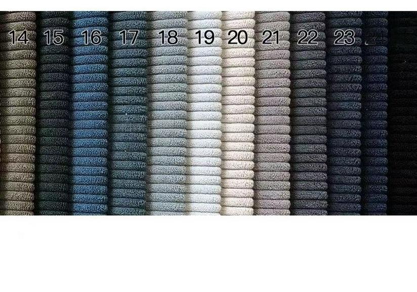 Retro Corduroy Fabric Sofa with Pure Sponge Tofu Block Design